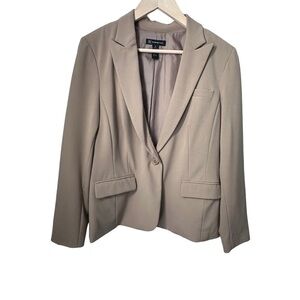 INC International Concepts Women's Tan Single Button Blazer Size 14